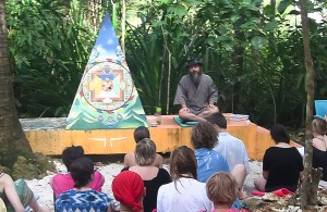 Guru Jara is teaching his students in his Ashram in the Philippines